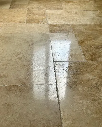 Sol marbre à restaurer